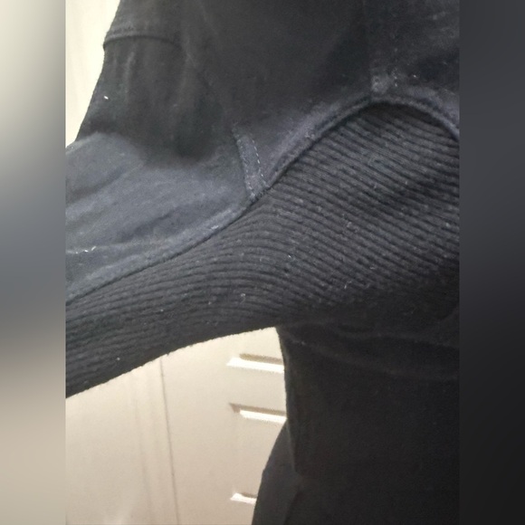 Plein Sud Jeans. Black Lightweight Turtleneck Midi Dress. Size 12. - Picture 3 of 6